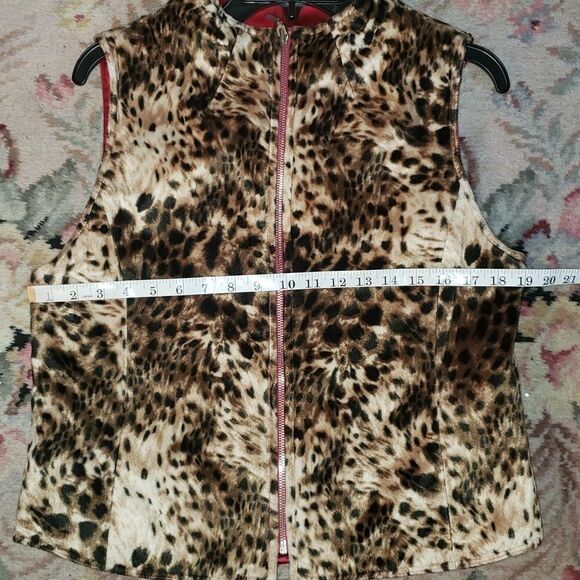 Coldwater Creek Leopard Print Zip Up Vest Jacket - Picture 9 of 9